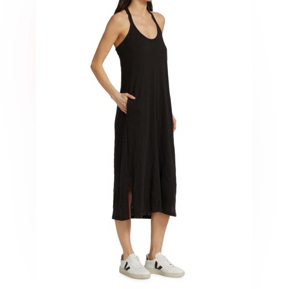 ATM ANTHONY THOMAS MELILLO Slub Cotton Trapeze Racer Tank Top Midi Dress